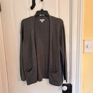 Croft & Barrow Gray Cardigan Sweater Size PXL